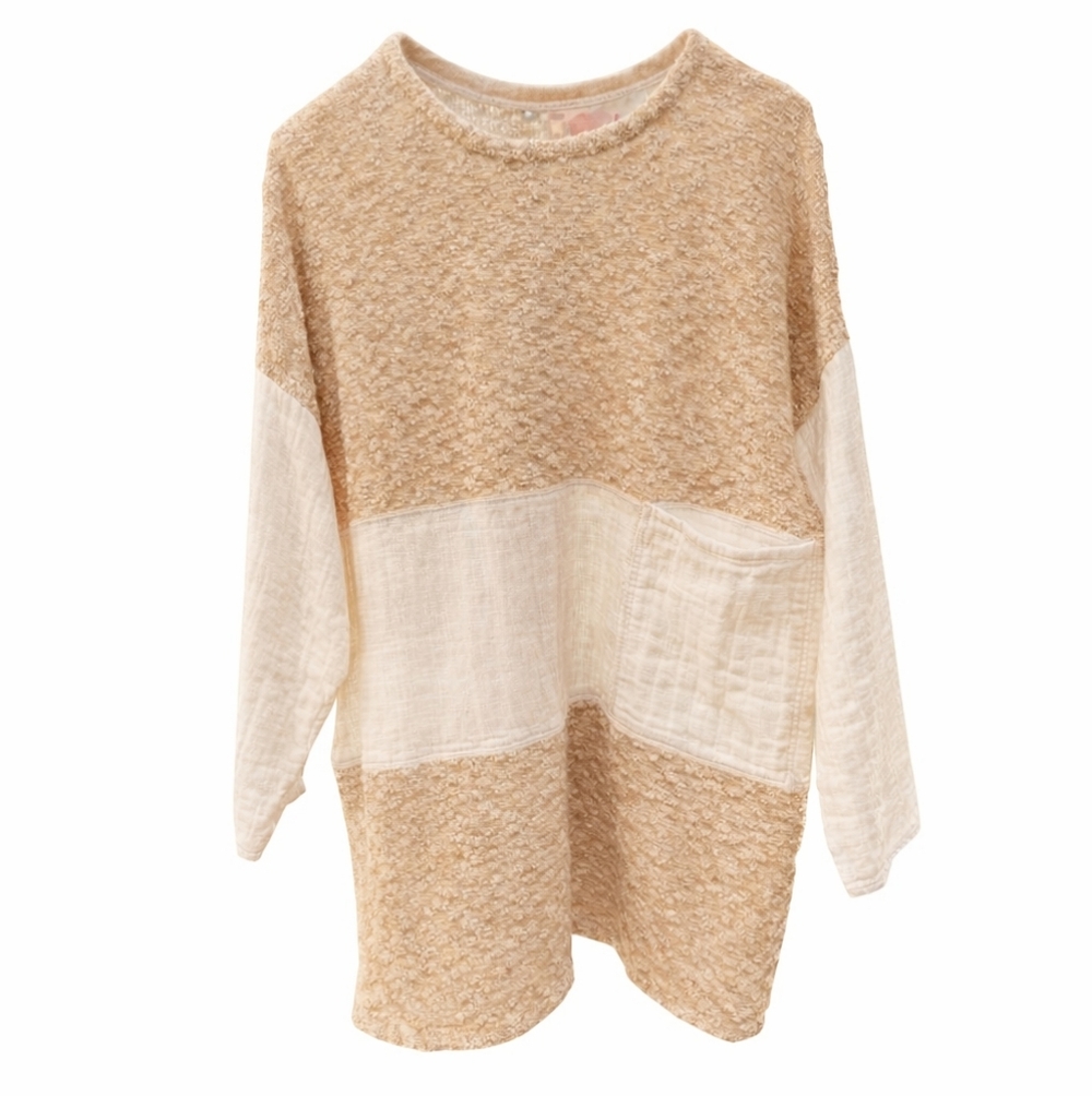 Free People We The Free Beach Zephyr Tunic Sweater Size M Coastal Boho Chic